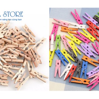 Kẹp Gỗ Mini Kèm Dây Treo Tranh Anh Trang Trí