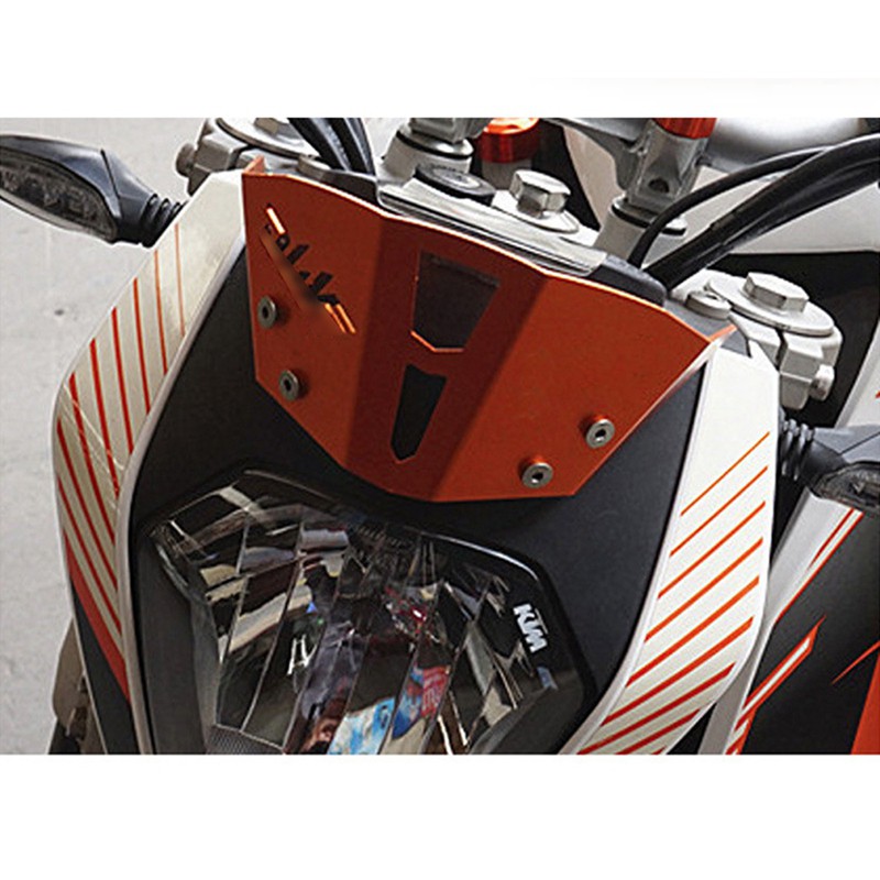 Motorcycle Windshield Windscreen Aluminum Wind Deflector for KTM DUKE 120 200 390