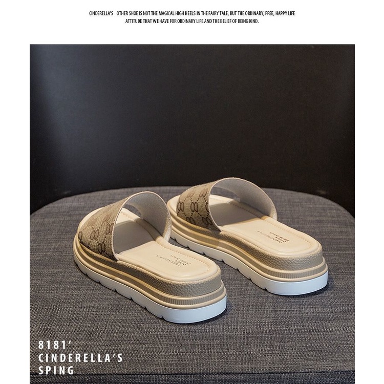 Dép Quai Ngang Đế Dày Thời Trang Mùa Hè Hàn Quốc Cho Nữ