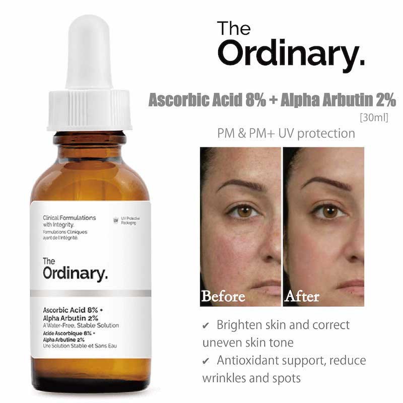 The Ordinary Tinh chất - Điểm sáng Chống lão hóa - The Ordinary Ascorbic Acid 8% + Alpha Arbutin 2% 30ml  - ChíNh ThứC