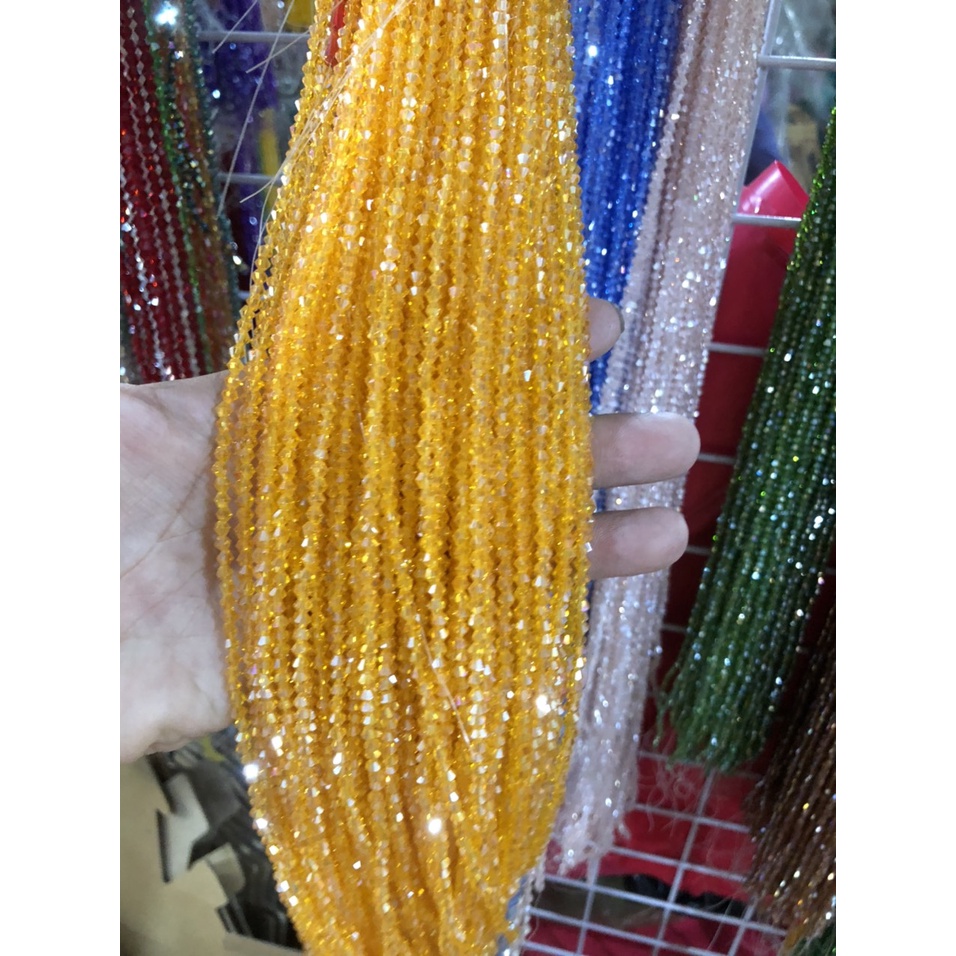 [Ảnh thật] [Có sẵn] 10 dây pha lê đá cao cấp loại 3mm