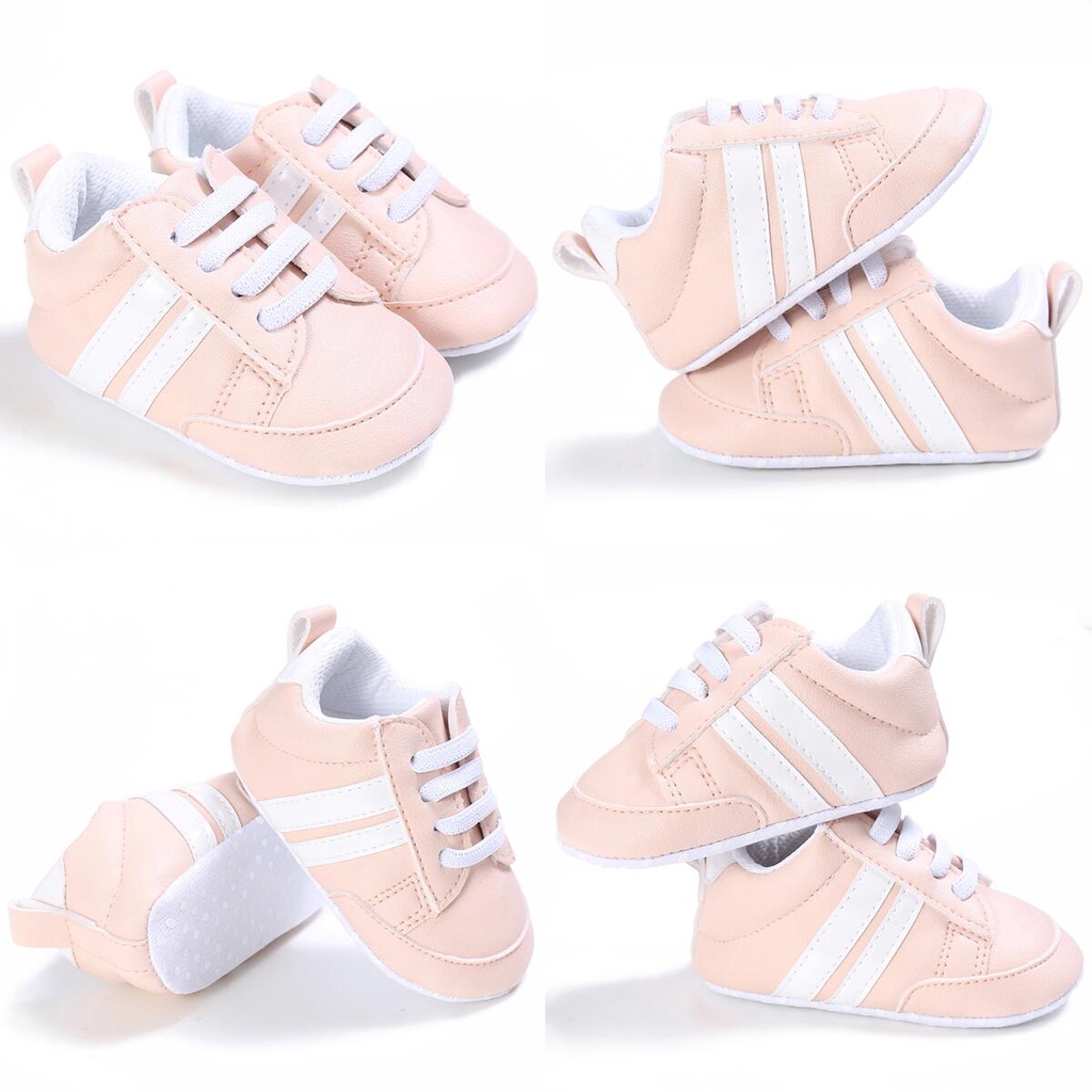 Giày Thể Thao Da Đế Mềm Chống Trượt Thời Trang Cho Bé Sơ Sinh
