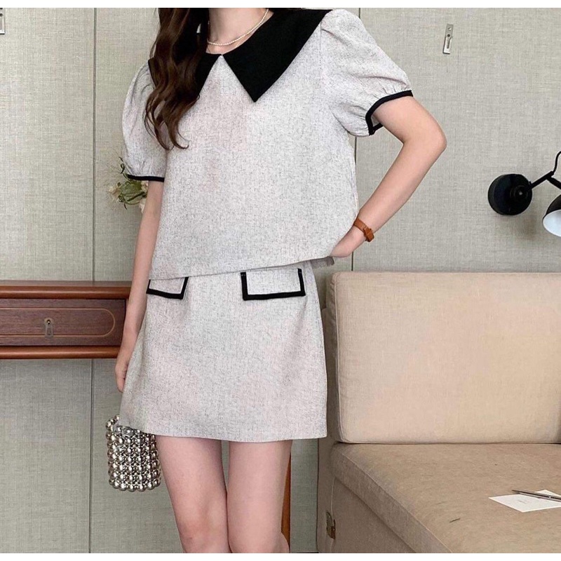 Set dạ áo cổ nhọn kèm chân váy tiểu thư - Junclothing | BigBuy360 - bigbuy360.vn