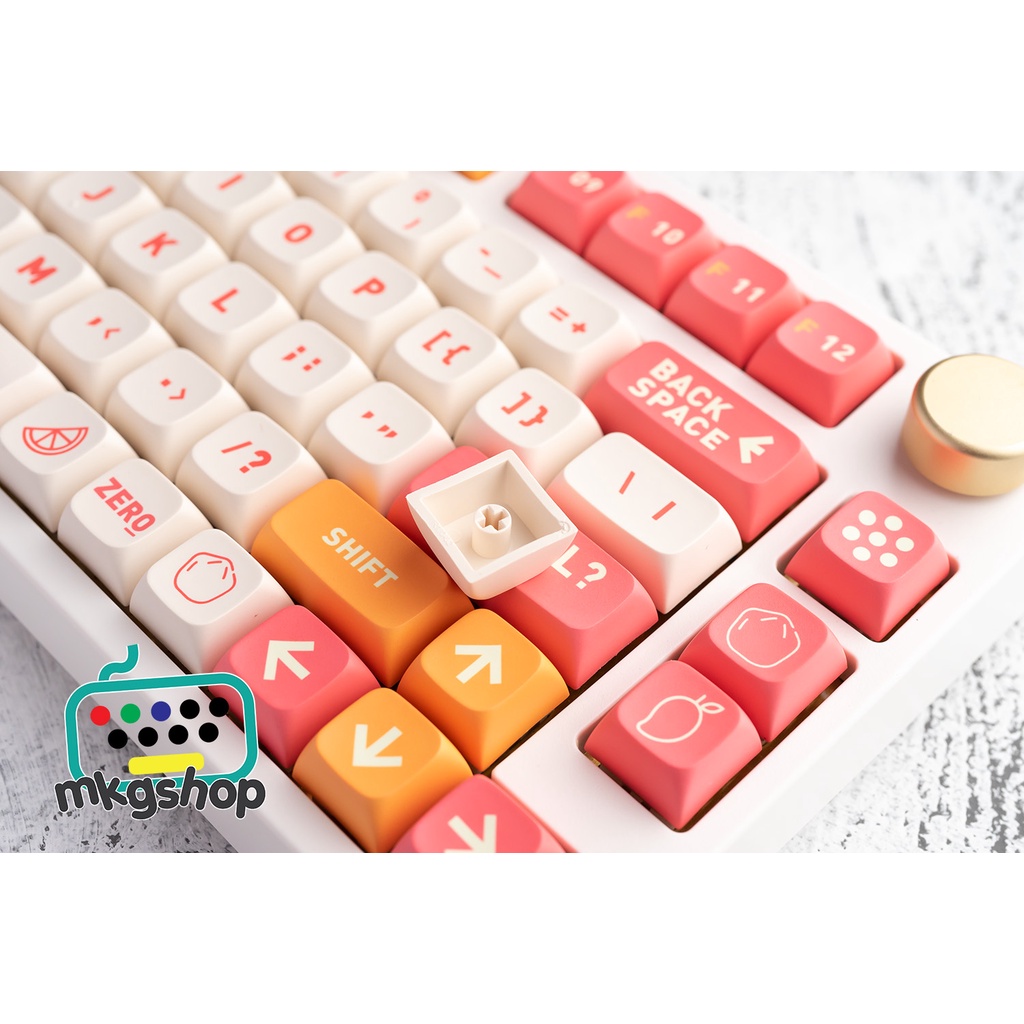 Keycap XDA Summer Fruit, nhựa PBT in nhiệt dyesub, 132 nút bàn phím cơ