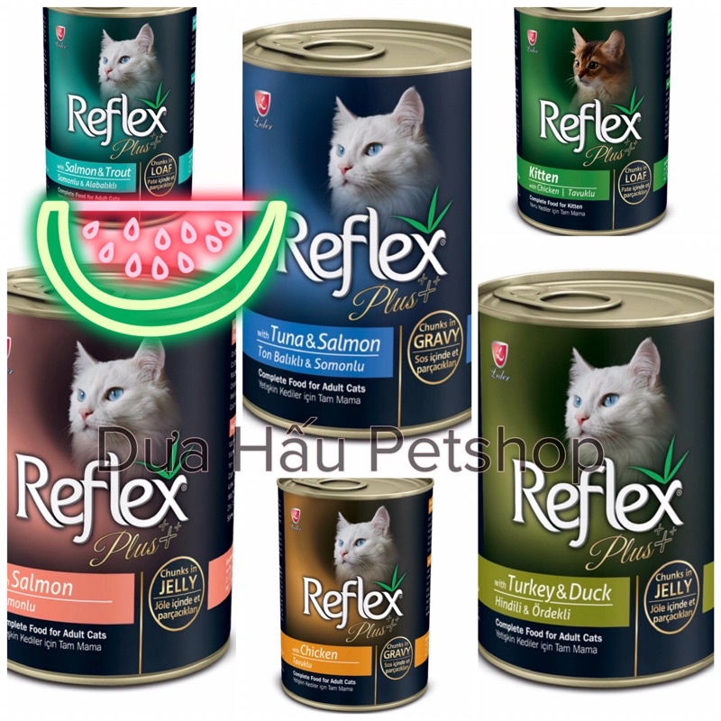 |Hot| Pate cho mèo Reflex plus 6 vị 400gr - Dưa Hấu Petshop