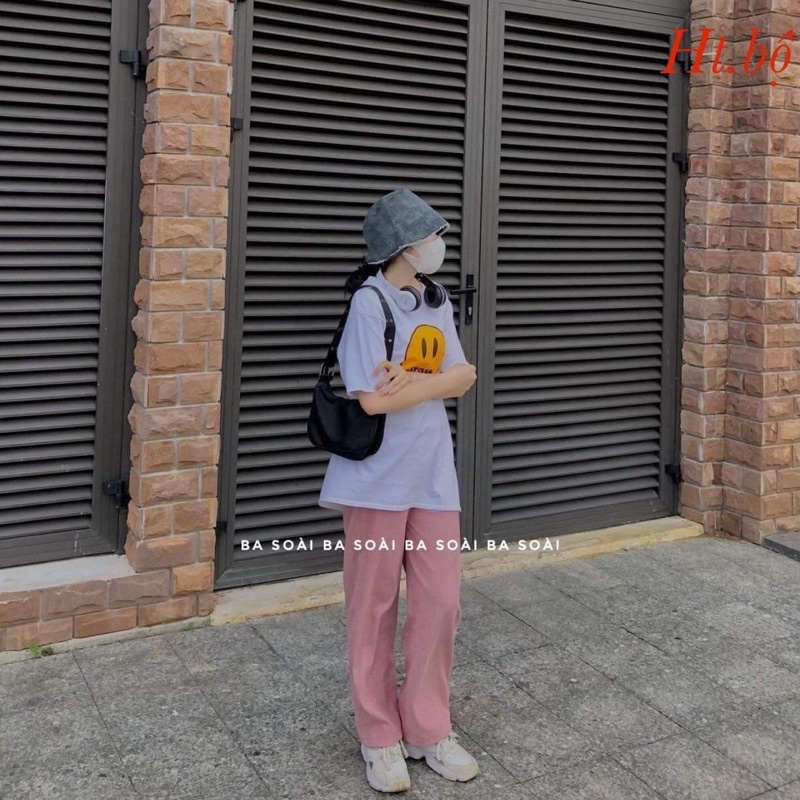 Bộ DREW quần xuông Hồng HT12