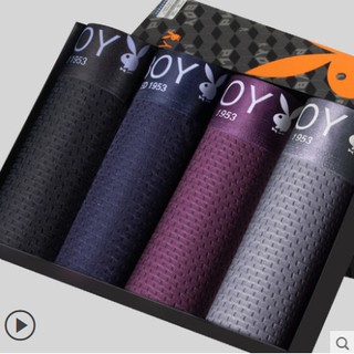 Combo 4 quần lót nam boxer chính hãng playboy/ quần lót nam thông hơi thoáng khí/ quần lót nam cao cấp