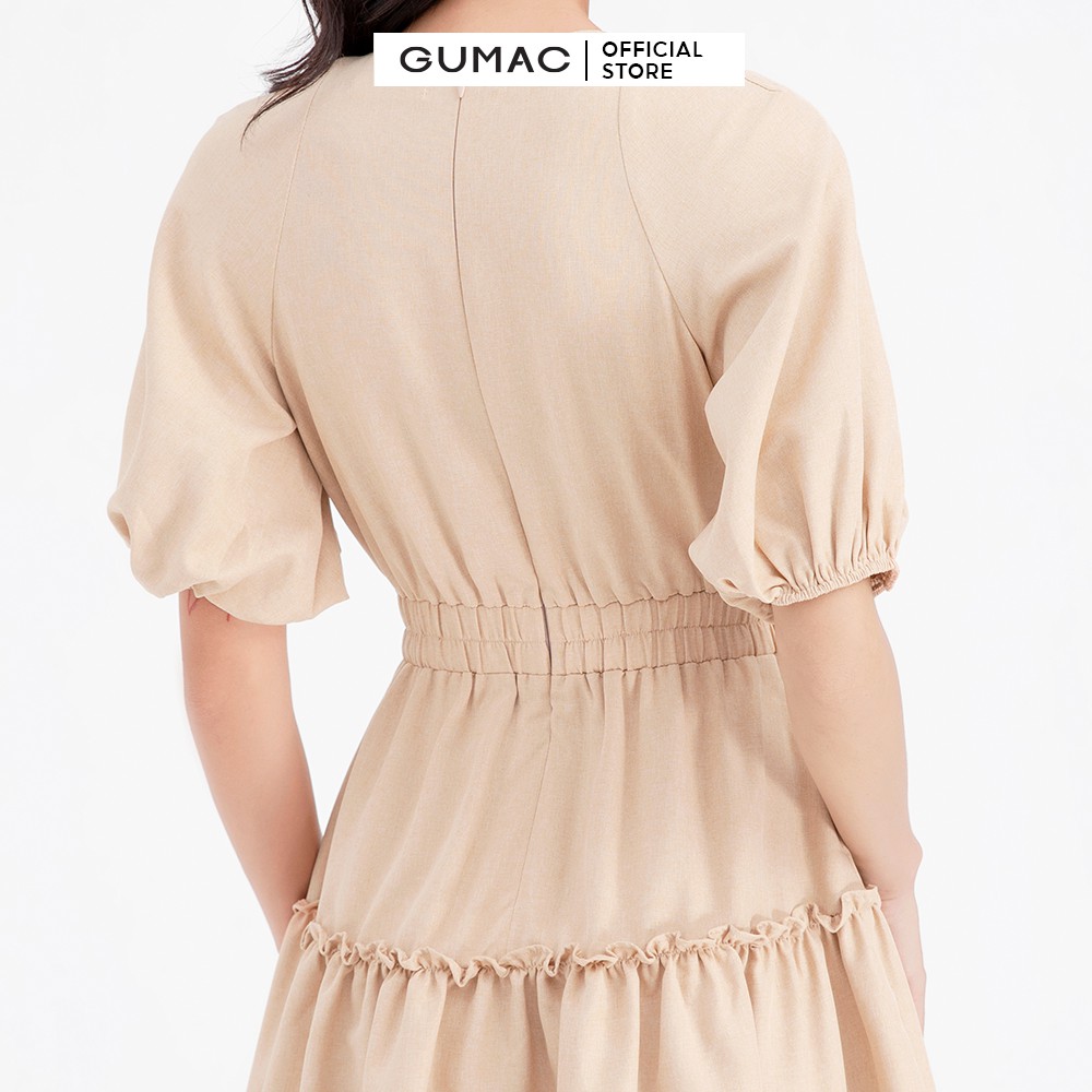 [Mã WABRGU55 giảm 12% đơn 99K] Đầm xòe nữ eo chun nhún tùng GUMAC DB633 | BigBuy360 - bigbuy360.vn