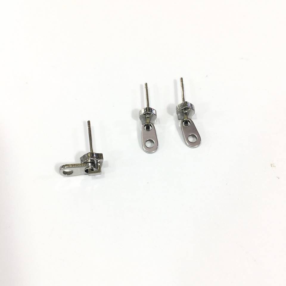Khuyên tai hình khóa áo Hàng nhập khẩu