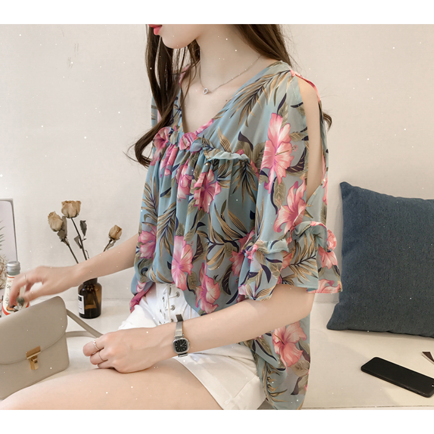 SUXI Áo cánh dơi chất liệu voan dáng rộng thời trang mùa hè cho nữ