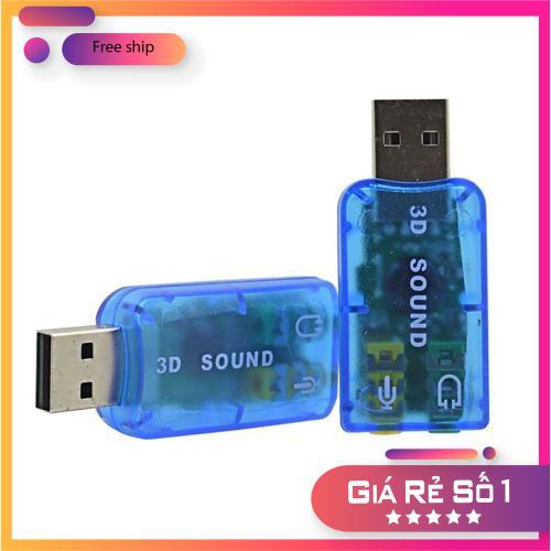 SG FREESHIP USB ra sound 2.0 3D. USB ra âm thanh. Giúp cho PC Laptop không có cổng âm thanh