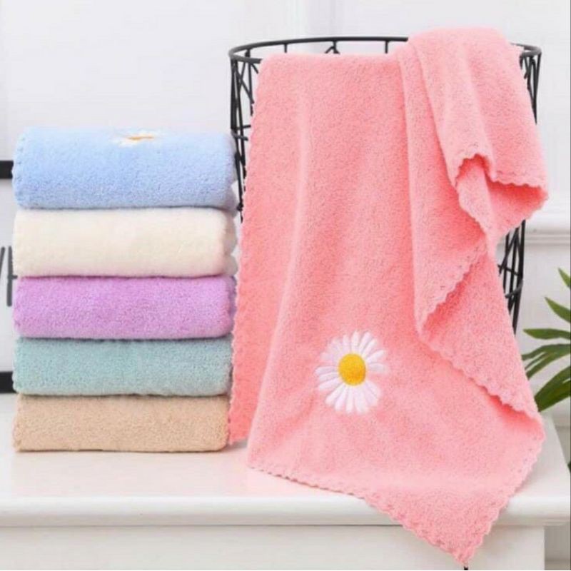 Khăn mặt hoa cúc siêu hot 35*75cm (1 cái)