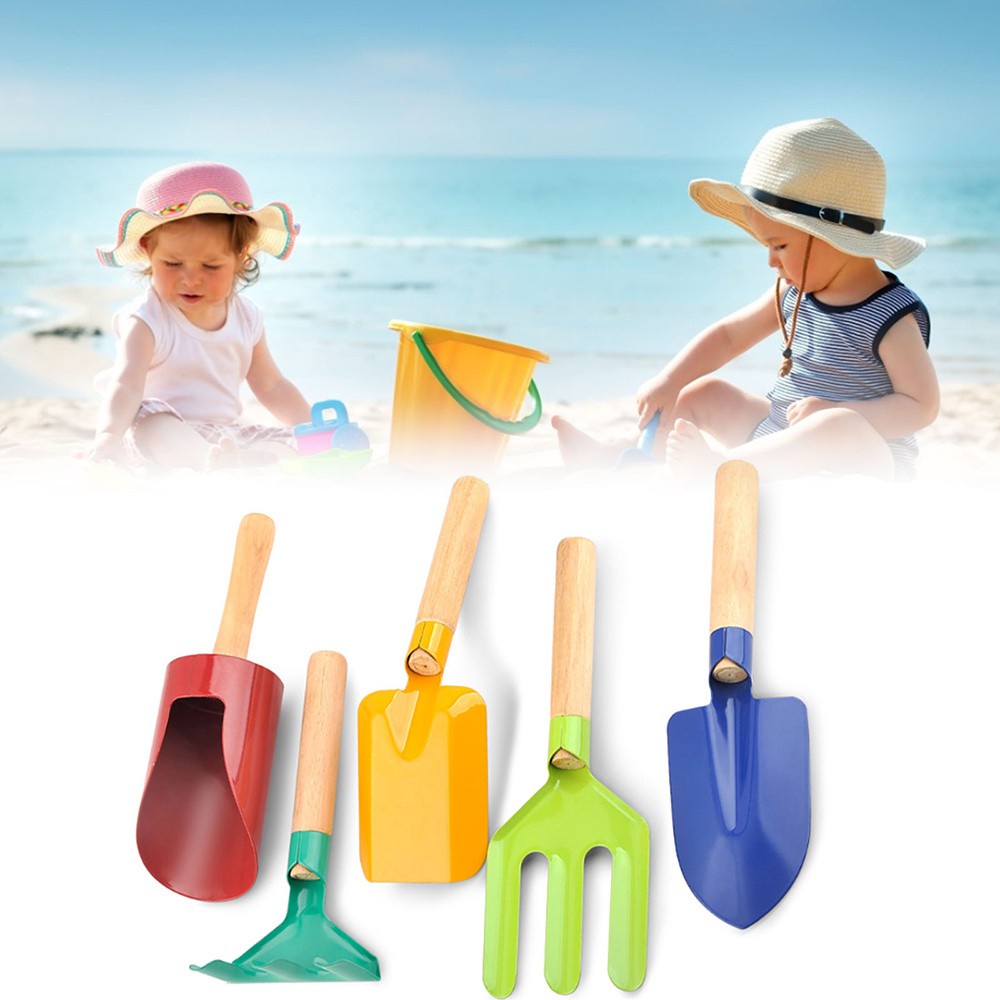 BEAUTY Useful Garden Tools Wooden Handle Trowel Bonsai Tools Set Convenient Mini Flowers Potted Plant Kids Shovel Rake Planted Kits