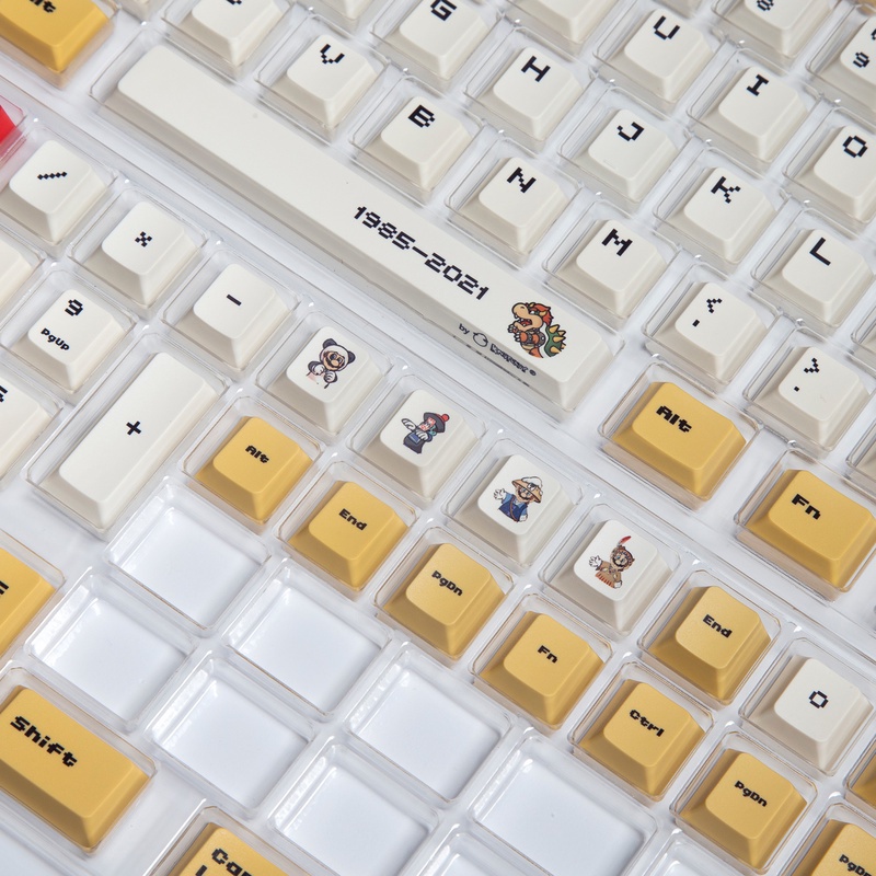Mario Keycap Cherry Profile Chủ đề Anime Chủ đề PBT Thuốc nhuộm Thăng hoa Bàn phím cơ Keycap 122 Phím