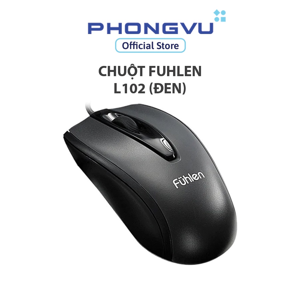 Chuột Fuhlen L102 1000 DPI Optical USB (Đen) - Bảo hành 24 tháng