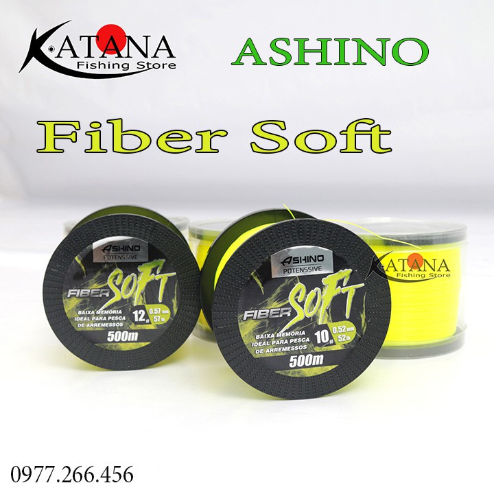 Cước Câu Ashino Fiber Soft 500m - Cước câu bạo lực - tải cá lớn