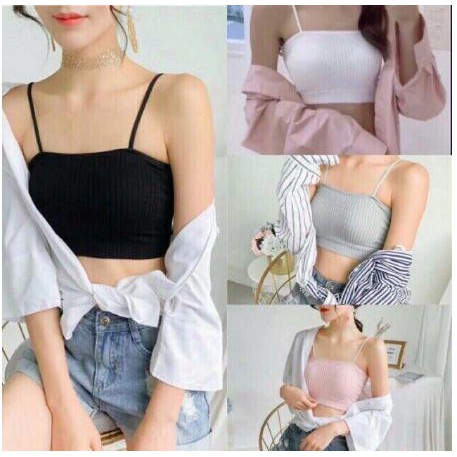 Áo bra nữ áo bra len gân tăm mát lịm quây 2 dây cao cấp_BR16