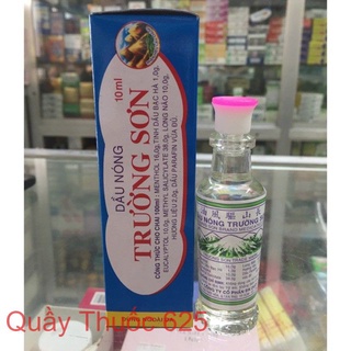 Hộp 10 lọ dầu nóng trường sơn 10ml - chóng mặt, đau bụng, trúng gió