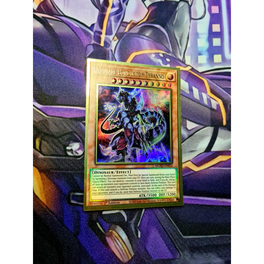 [ ĐỖ LẠC SHOP ] Thẻ Bài Yugioh Monster Ultimate Conductor Tyranno - MGED-EN014 - Premium Gold Rare 1st Edition