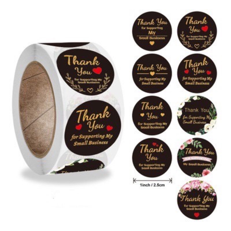 200 Tem decal dán thank you