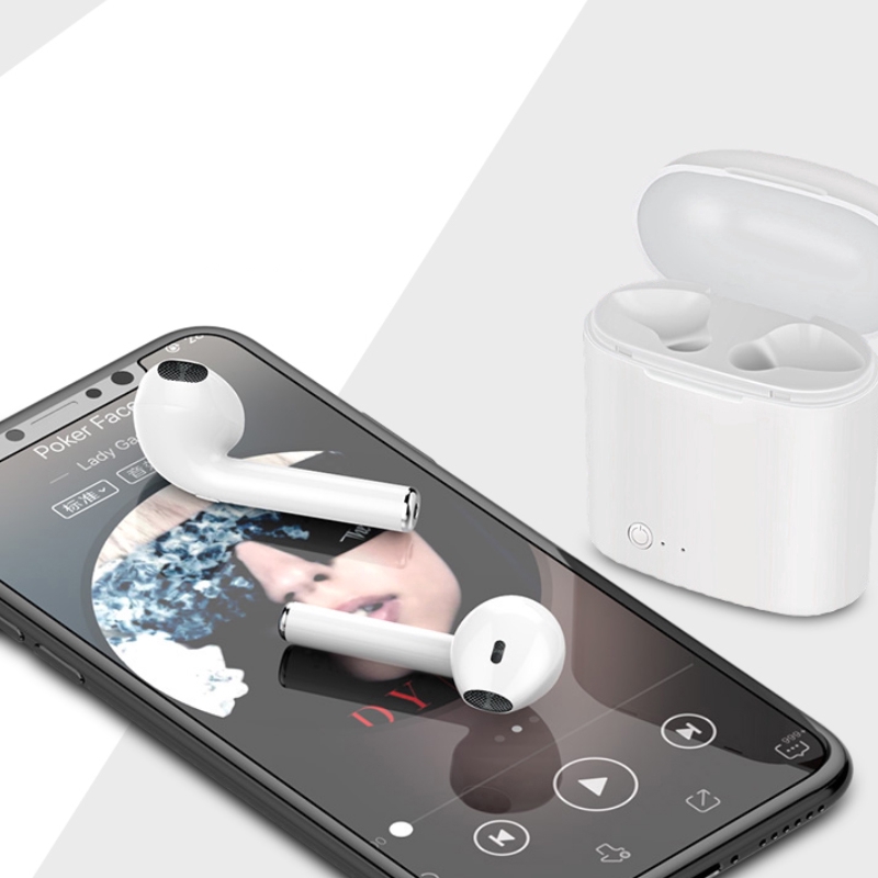 Set tai nghe thể thao không dây Bluetooth V5.0 Tws I7S cho Iphone 7 chất lượng cao | BigBuy360 - bigbuy360.vn