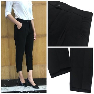 Quần Baggy Vải Cúc Lệch
