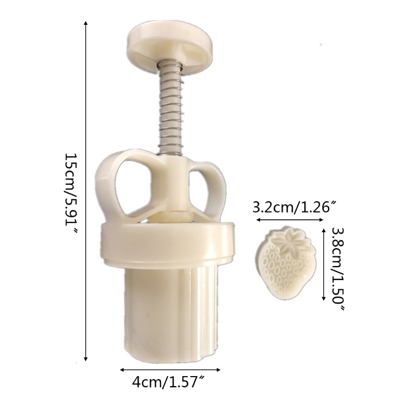 Khuôn Cắt Bánh Trung Thu Dạng Nhấn Hình Trái Dâu 25g DIY