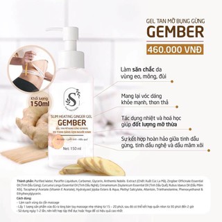 [SAMNATURAL]Gel tan mỡ gừng Gember tặng đai quấn bụng