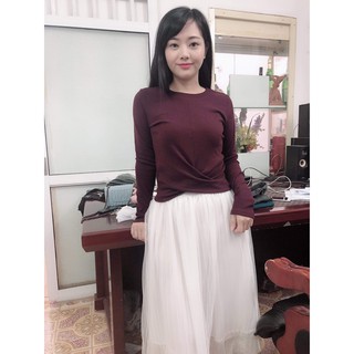 Áo A029 xoắn eo len Mongtoghi