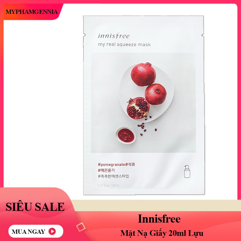 Mặt Nạ Giấy Lựu-Mask Sheet My Real Squeeze Mask 20ml
