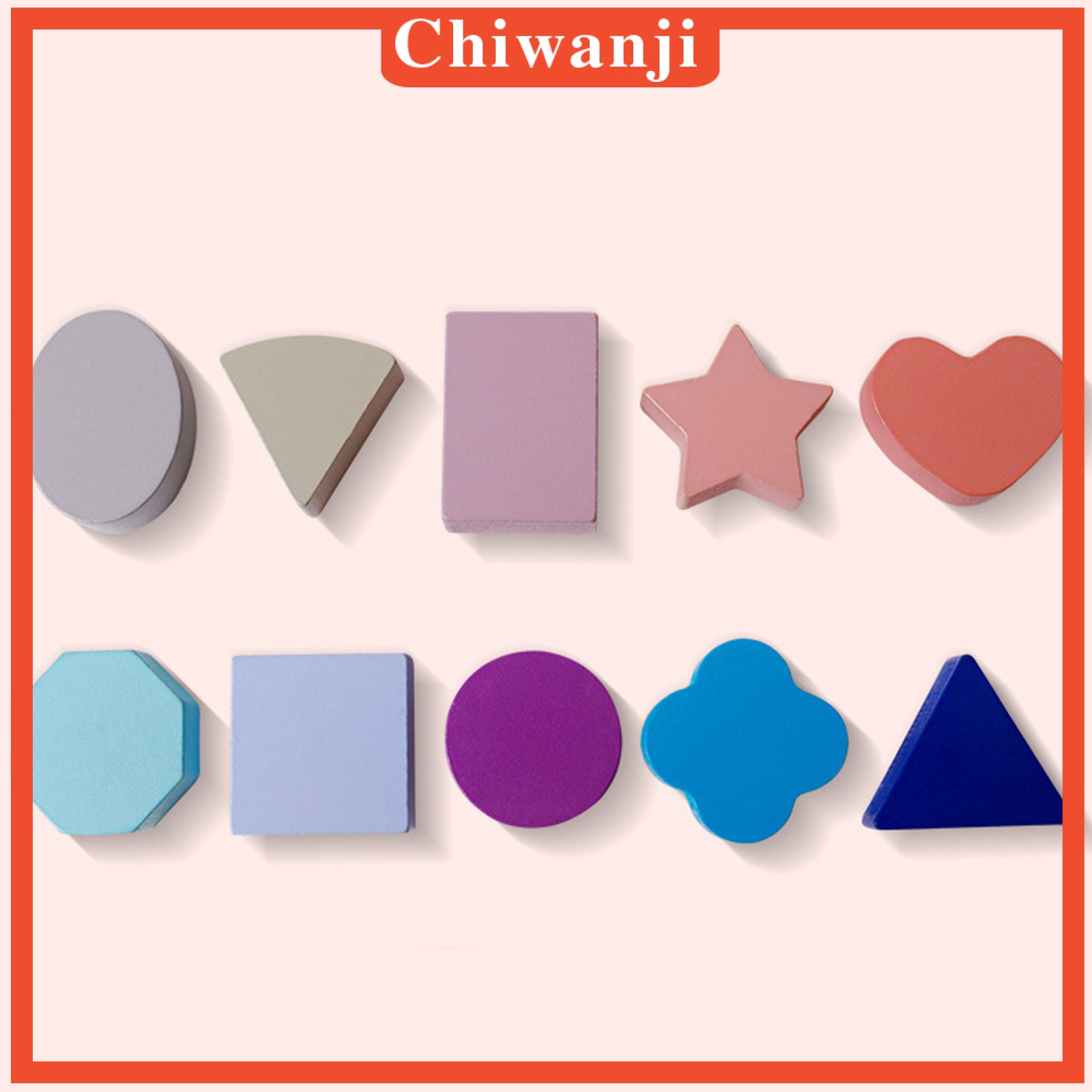 [CHIWANJI] Rainbow Rings Board Wooden Color Sorter Sorting Matching Toys Preschool