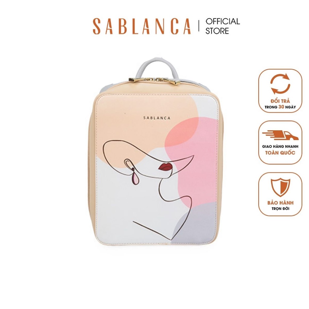 Balo nữ thời trang họa tiết cô gái công sở dạo phố SABLANCA 5051BP0066