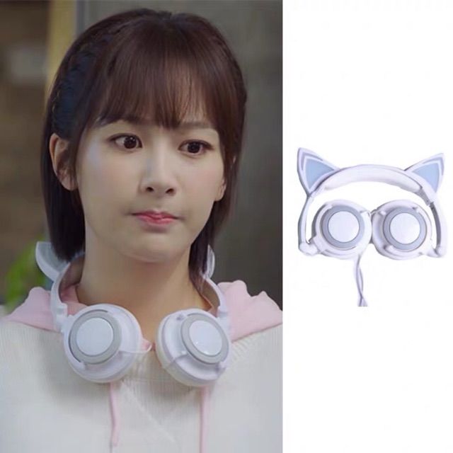 Tai nghe chụp tai hình tai mèo trong phim Cá Mực Hầm Mật - Cat Ear Headphone ( Order 15 ngày )