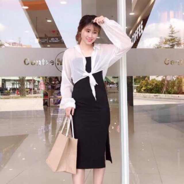 [Mã FATHANG5 giảm 10K đơn 50K] Sét váy 2 dây body xẻ đùi kèm áo | BigBuy360 - bigbuy360.vn