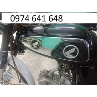 honda 67-71-72: cặp cánh chim 2 bên bằng nhôm trang trí cho bình xăng lớn xe honda 67