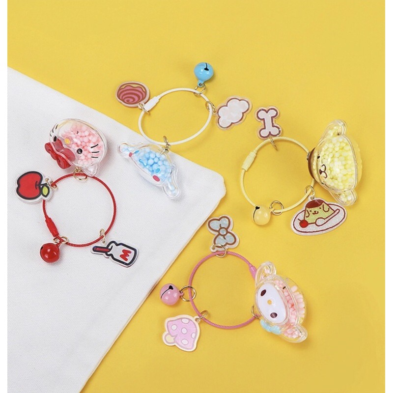 [Ảnh Thật] BST Sanrio Miniso - Móc khoá trong suốt hình Cinnamoroll My Melody Pompompurin Hello Kitty