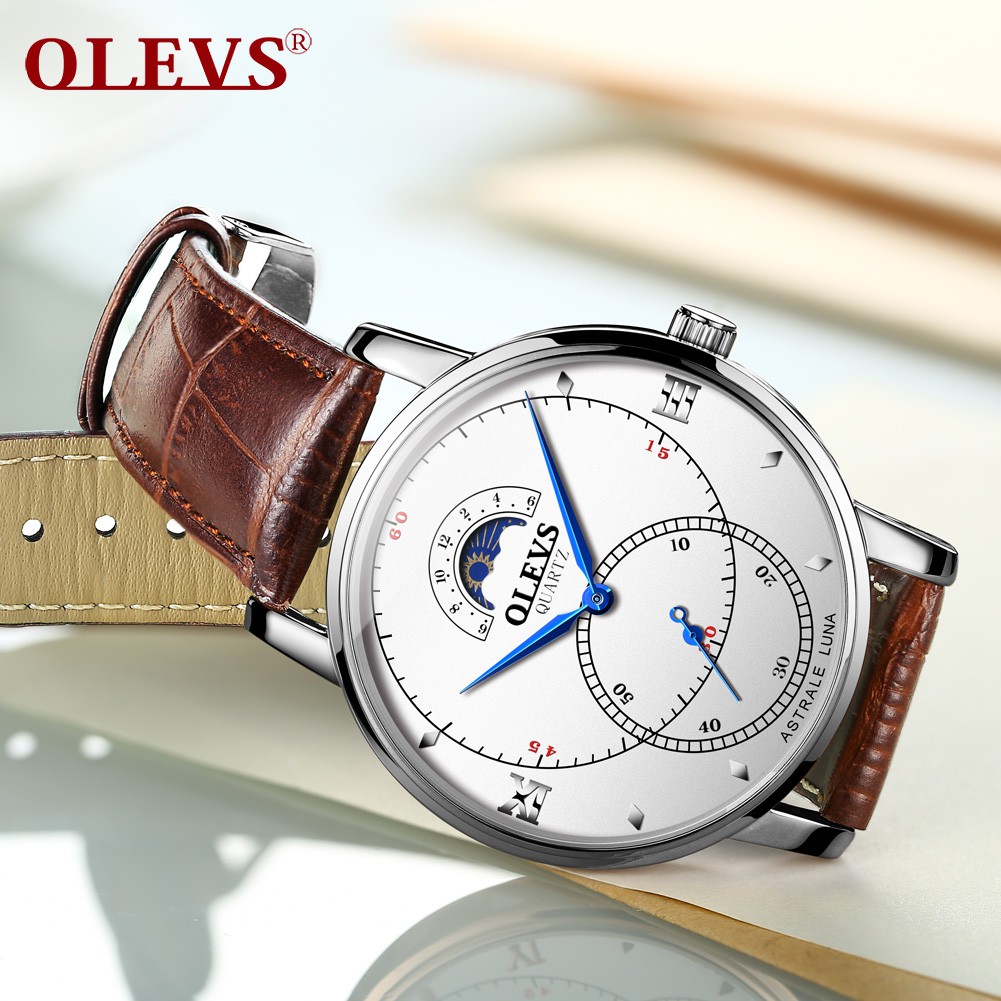 Đồng hồ đeo tay nam Olevs họa tiết Chiêm Tinh Sang Trọng - L5874G01 - Hàng Chính Hãng