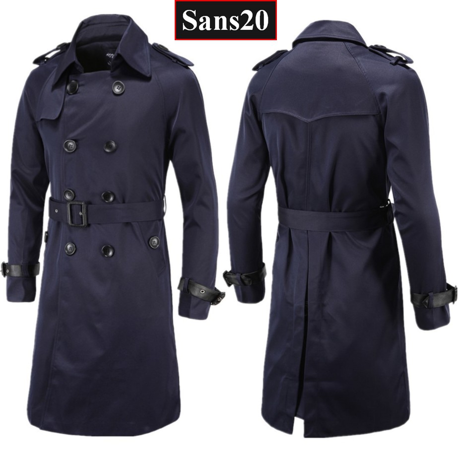 Áo khoác kaki nam dáng dài Sans20 măng tô cao cấp khaki kèm đai mangto hàn quốc trench coat men