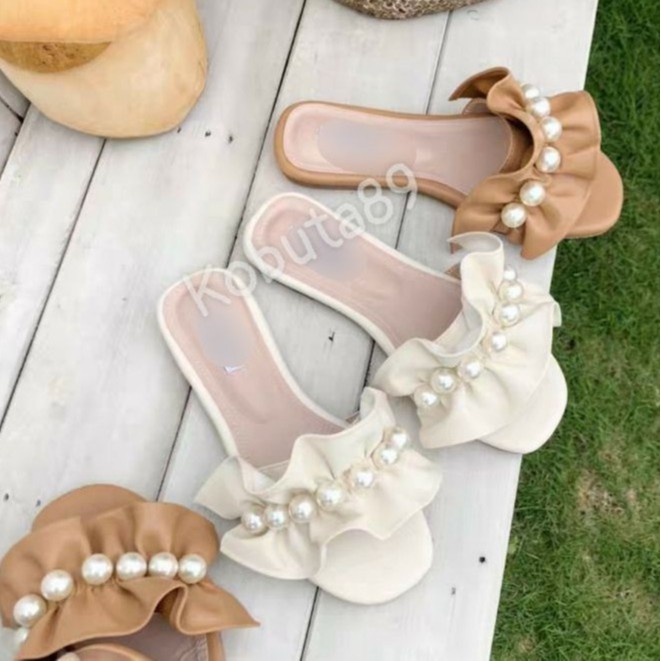 Dép Lê quai ngang Nhún Bèo Quai Ngọc_video  - DD-0254