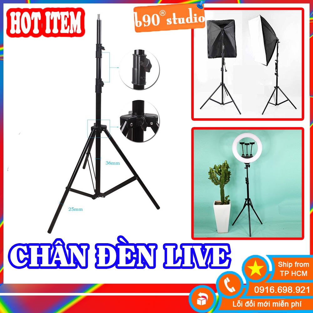 GIÁ SỈ  Chân Đèn Livestream Cao 1.7M LIVE SPA Hạ Được Xuống 65cm