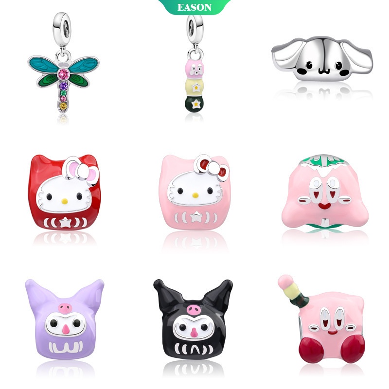 Vòng Tay Chuỗi Hạt 3D Mặt Hình Kuromi Và Hello Kitty Hoạt Hình Dễ Thương Làm Quà Tặng Cho Bé Gái