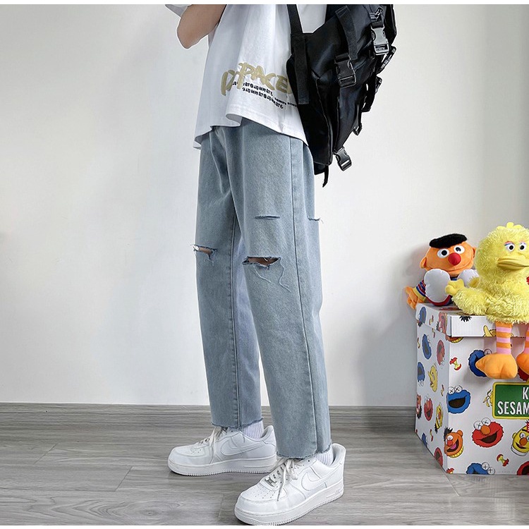 Quần baggy jean rách nam nữ mới k788 2 2021 Pon.mens