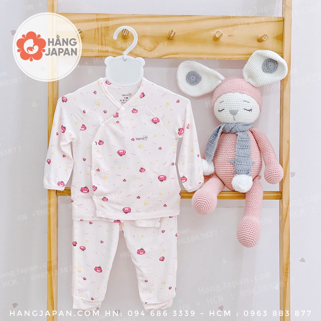 Bộ cộc tay, dài tay raglan cài vai chất modal họa tiết Bons99 cho bé màu ngẫu nhiên