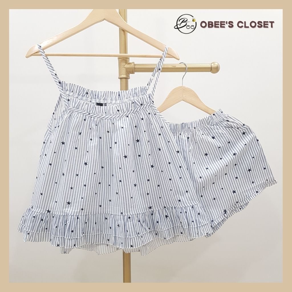 Đồ bộ mặc nhà nữ Obee's Closet Bộ ngủ nữ 2 dây vải kate cotton
