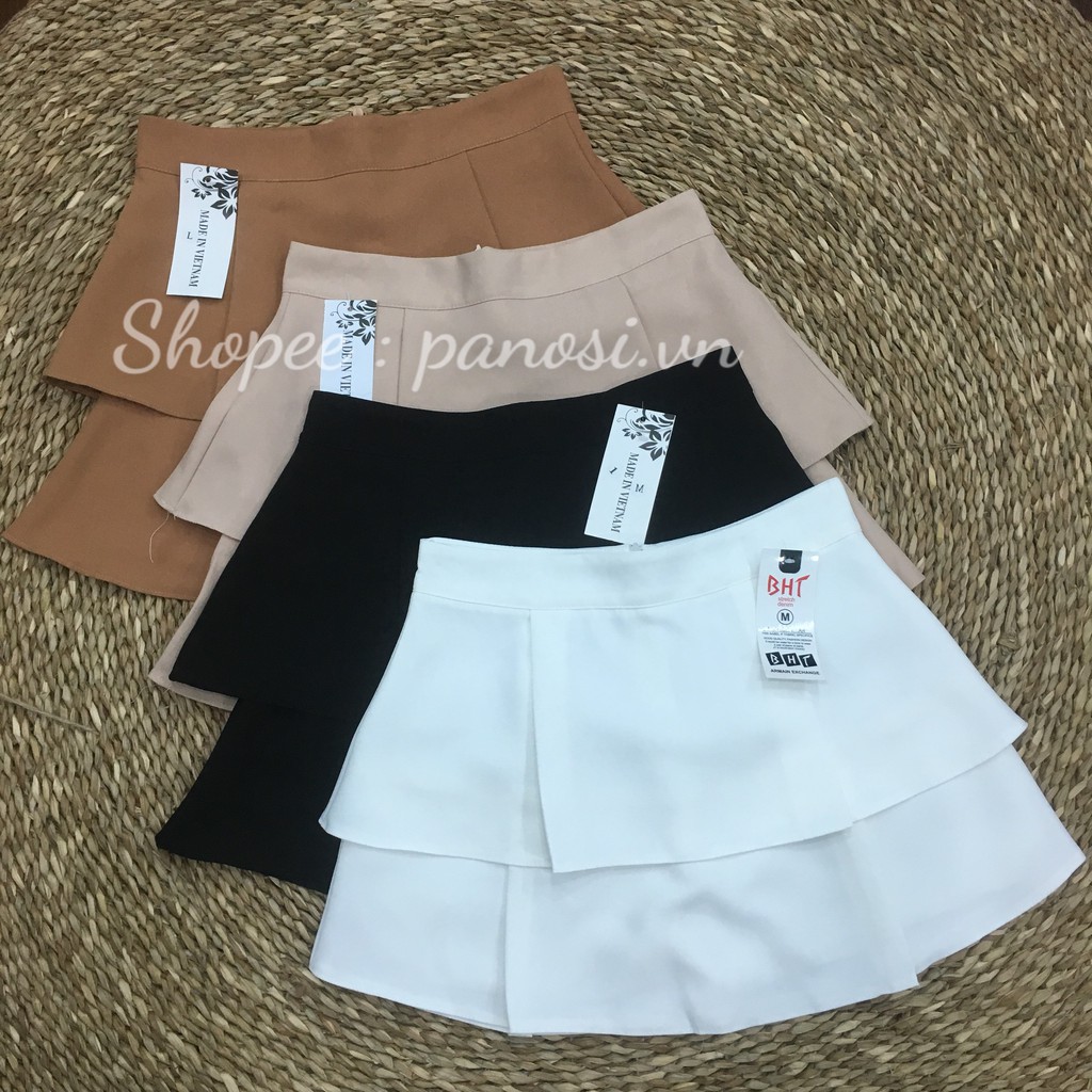 Chân váy ngắn xòe 2 tầng công sở hàng quảng châu chất đẹp - CV56
