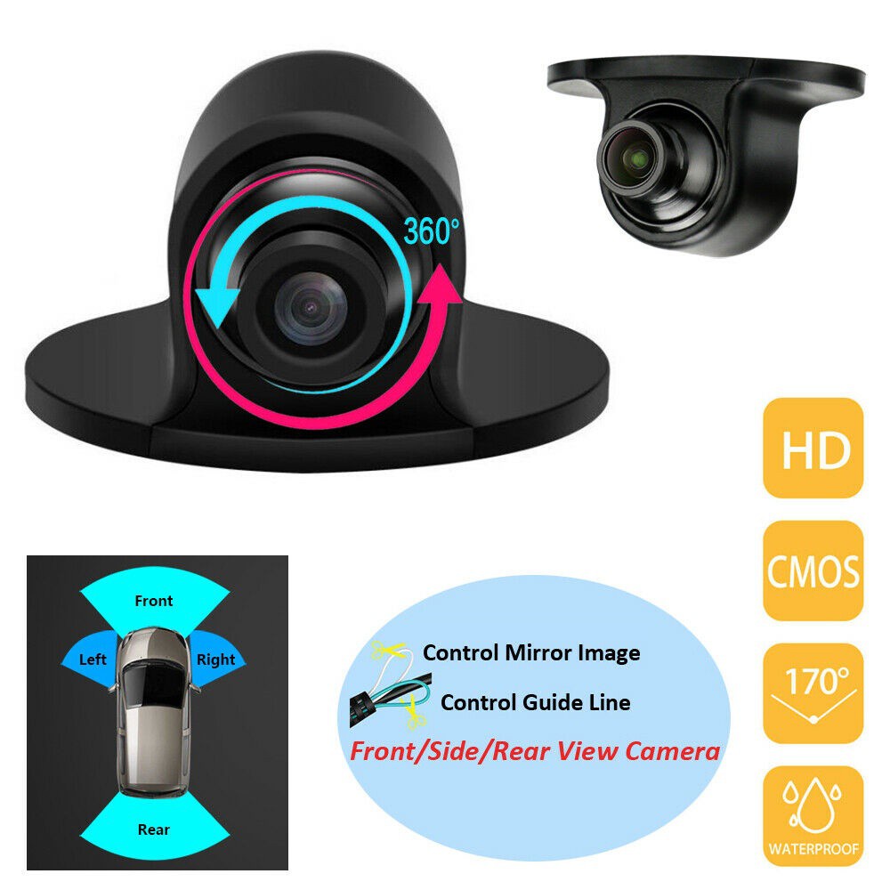 Camera chiếu hậu CCD HD xoay 360 độ chống nước thông dụng cho xe hơi