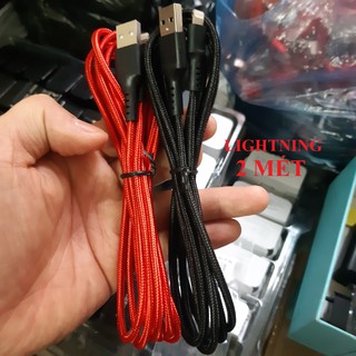 Cáp dù lightning gh01 dài 2m cho iphone, ipad, hàng nhập khẩu