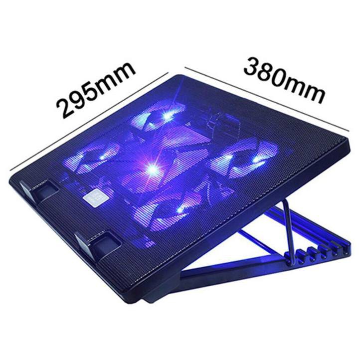 [Mã SKAMSALE03 giảm 10% đơn 200k] Đế tản nhiệt Cooler Pad S500 5 Fan siêu làm mát Laptop, đế nâng lên hạ xuống được