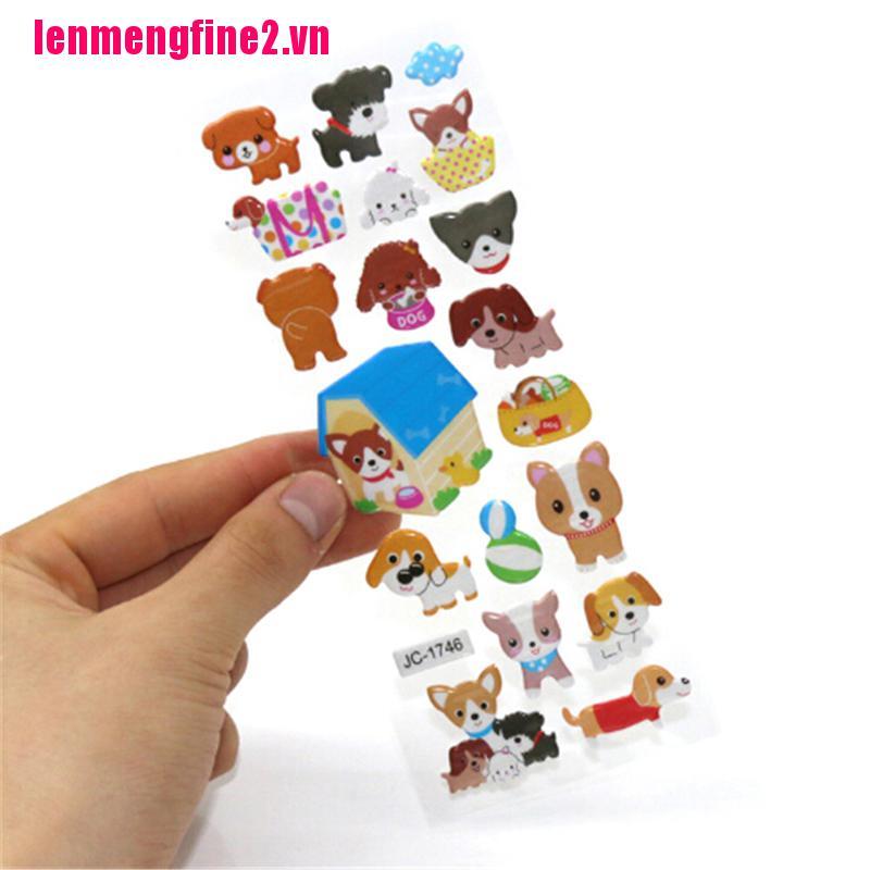 Bộ 5 tấm hình dán 3D các con vật dễ thương đáng yêu cho bé