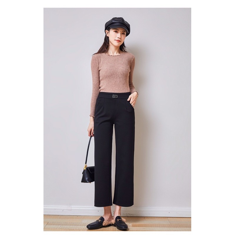 quần tây big size màu đen thun trơn lưng liền size 65-75kg